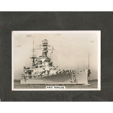Cigarette Card Senior Service The Navy 1937 #41 HMS Repulse