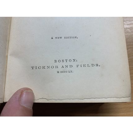 RARE* 1860 "POEMS OF ALFRED TENNYSON" VOLS 1 & 2 USA HARDBACK BOOKS (P6)