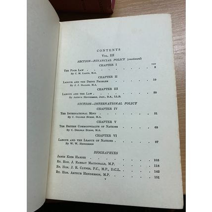 RARE* VINTAGE "THE BOOK OF THE LABOUR PARTY" VOLUMES 1-3 HARDBACK BOOKS (P14)