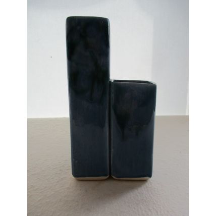 Cornish Lamorna Pottery desk tidy, blue colourway