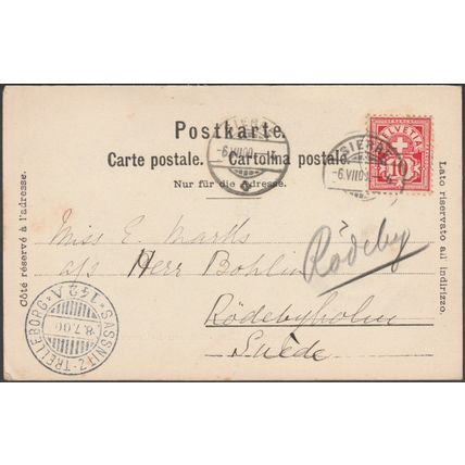 Hôtel-Château Bellevue, Sierre, 1900 - Charnaux Frères CPA