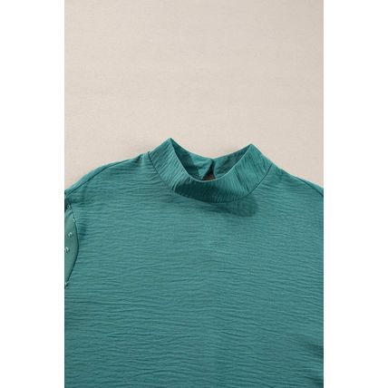 Skobeloff Swiss Dot Balloon Sleeve Loose Blouse