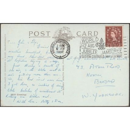 Pier Approach, Bournemouth, Hampshire, 1957 - Dearden & Wade RP Postcard