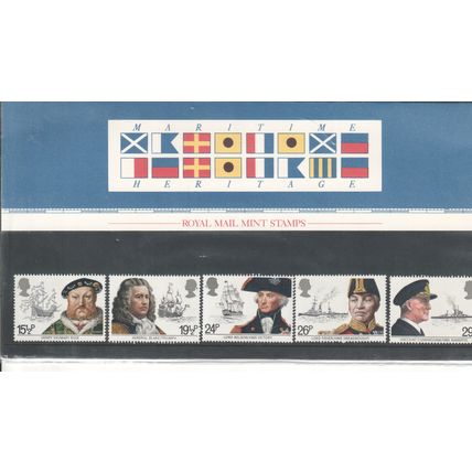 GB stamps 1982 Presentation pack - SG 1187-1191 - British Maritime Heritage.
