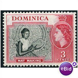 Dominica 1958 SG144 3c Black & Carmine Unmounted Mint