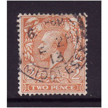 GREAT BRITAIN 1913 GEORGE V SG 368 #2 2d ORANGE FINE USED