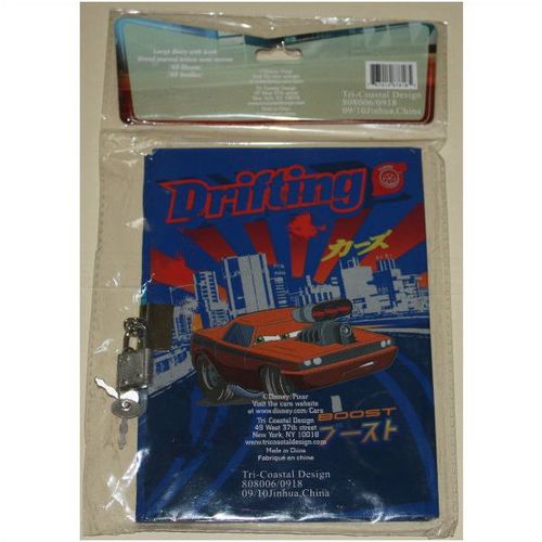 Disney Pixar Cars I Love Donuts Hard Back Diary with Lock Mint in Package