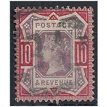1887 SG210 10d Purple & Carmine Good/Fine Used . ..
