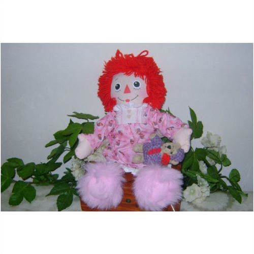 15" Tall Raggedy Ann Doll Holding her Teddy Bear Very Cute & Excellent!!