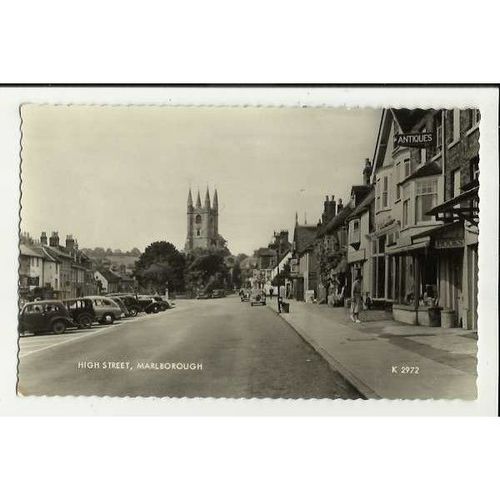 Wilts. MARLBOROUGH High Street Postcard by Valentine (K 2972)