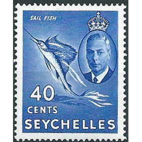Seychelles 1952 SG165 40c Ultramarine Mounted Mint .. ..