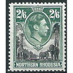 Northern Rhodesia 1938 SG41 2/6d Black & Green Mounted Mint ....