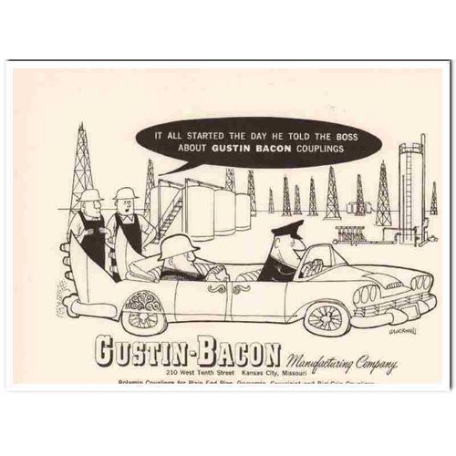 gustin-bacon mfg company 1959 stockwell oil field couplings vintage ad