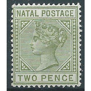 Natal 1887 SG107 2d Olive-Green Die II Mounted Mint .. ..