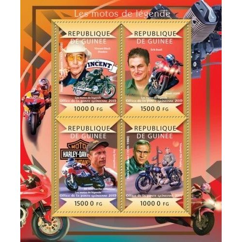 GUINEA 2015 SHEET MNH LEGENDARY MOTORCYCLES LES MOTOS DE LEGENDE MOTOCICLETAS 1