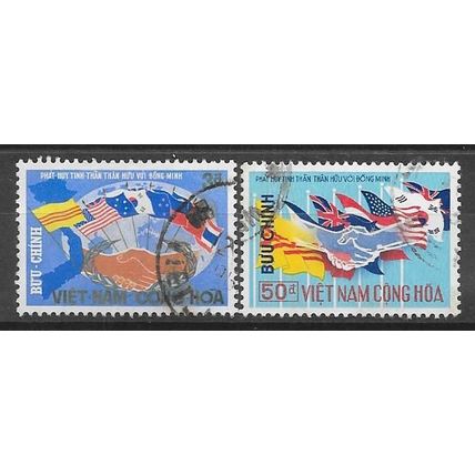 VIET-NAM du Sud N° 333/34 YVERT OBLITERE ( USED )