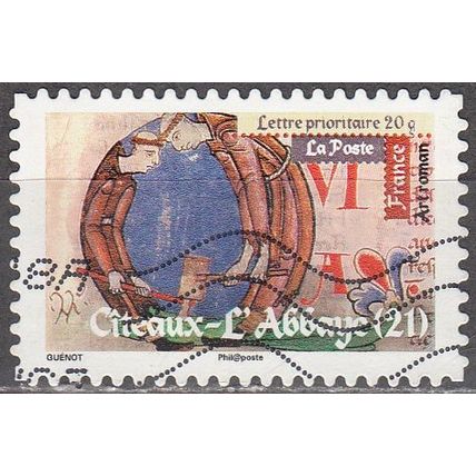 France 2010 Michel 4931I O Cote (2010) 1.10 € Art roman détail peinture abbaye