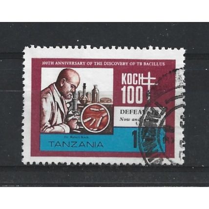 Tanzania.SG367 1s Dr, Robert Koch.Fine Used.July23