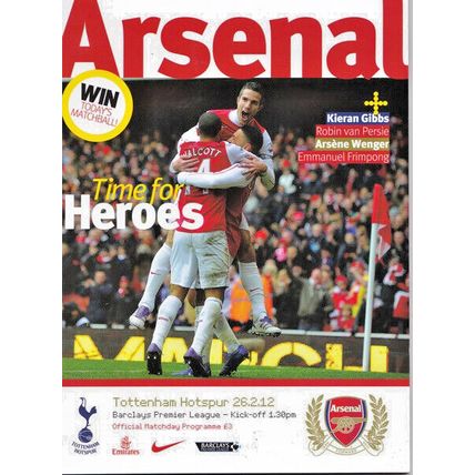 ARSENAL v TOTTENHAM HOTSPUR PREMIER LEAGUE 2011/12
