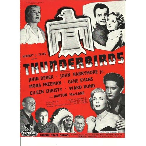 THUNDERBIRDS John Derek, Mona Freeman, Gene Evans 1953 "Kine Weekly" Advert