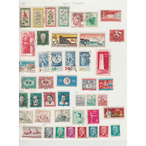 Germany East page of 44 with herbs porcelain chess & ships see rest