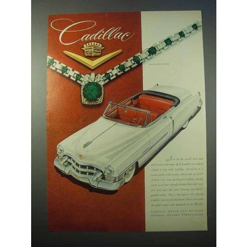 1953 Cadillac Convertible Car Ad