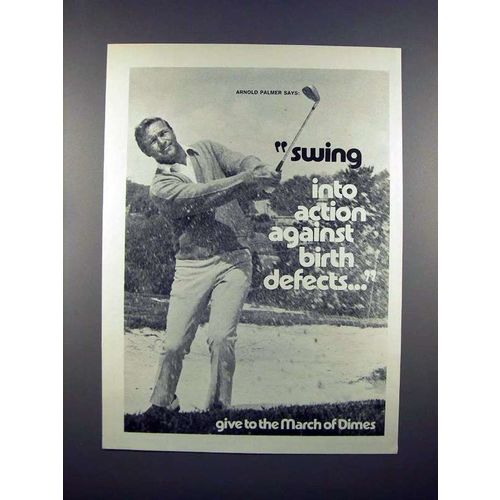 1972 March of Dimes Ad w/ Arnold Palmer!