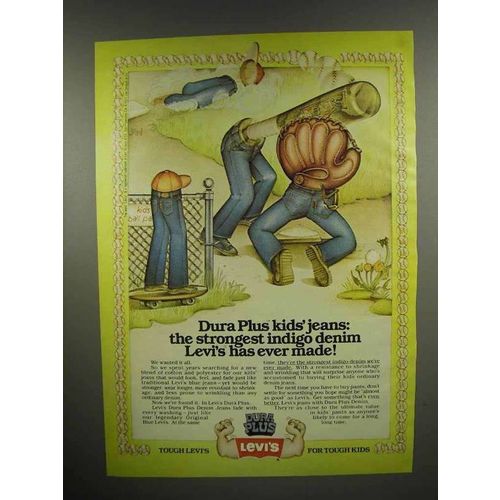 1976 Levi's Dura Plus Kids' Jeans Ad - Strongest Ever
