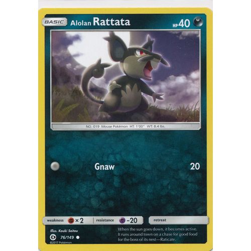 Pokemon Sun & Moon 76/149 Alolan Rattata