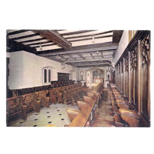THE CHOIR, PRINKNASH ABBEY, EAST. GLOUCESTER. unused vintage postcard =