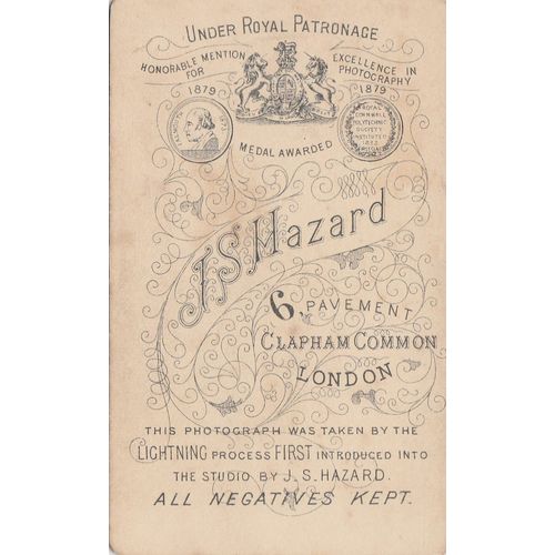 Carte de Vist A Male Standing Hazard London Photographer CdV10