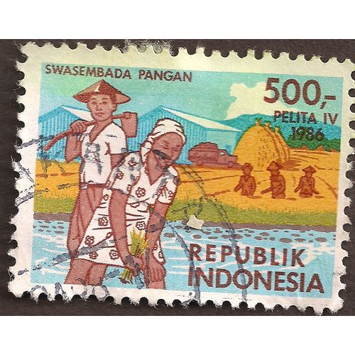 INDONESIA, food self-sufficiency, 1986, 500Rp