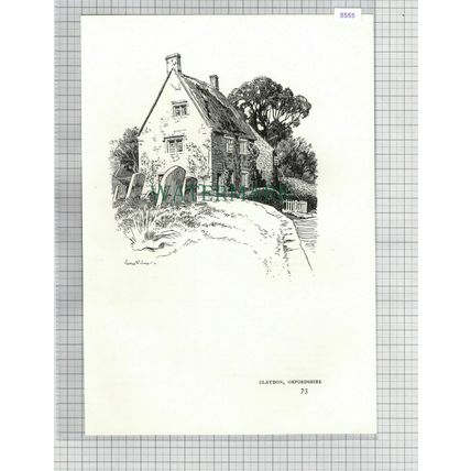 (8555) Claydon Oxfordshire - c.1980's Cutting