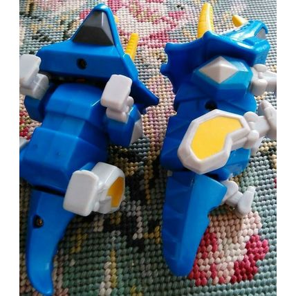 McDonalds Happy Meal, Toy Triceratops, Blue, Two