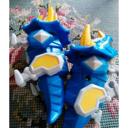 McDonalds Happy Meal, Toy Triceratops, Blue, Two