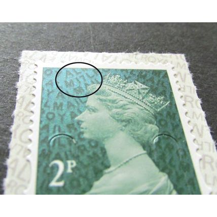 GB 2017 Machin SG U2921 2p (No Source Code - M17L) Printed Backing Paper MNH