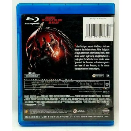 Predators Rental Exclusive Blu-ray (L35)