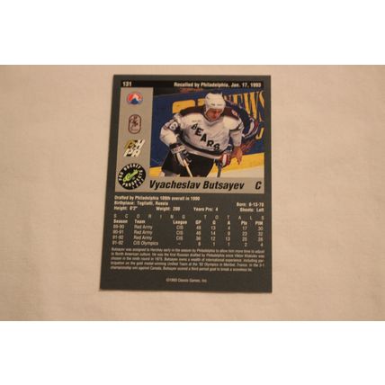 Vyacheslav Butsayev 1993 Classic Pro Hockey Prospects NO. 131
