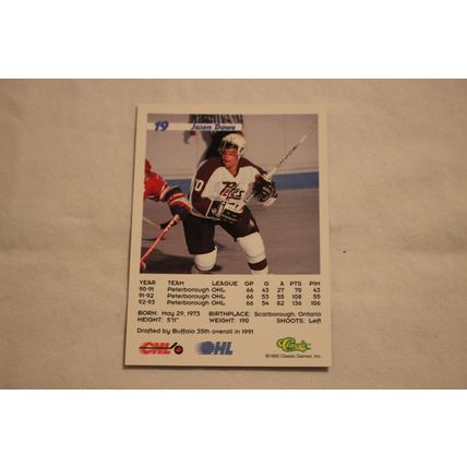 Jason Dawe 1993 Classic '93 Hockey Draft NO. 19