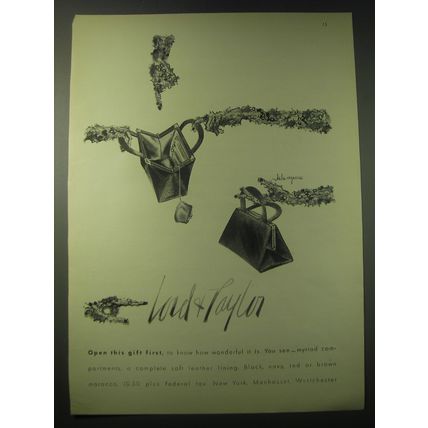 1948 Lord & Taylor Hand Bag Advertisement - art by De La Reguera
