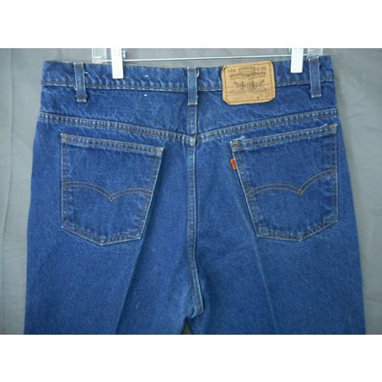 VTG Levi Strauss 517 Jeans 38W x 29L 20517 0217 Orange Tab Rivet Stamping 575