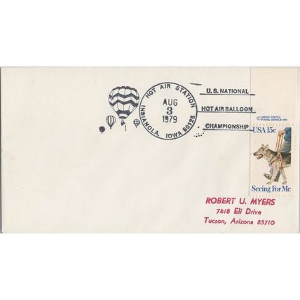 ZAYIX US Event Cover National Hot Air Balloon Championship 1979 Iowa 050922-SM52