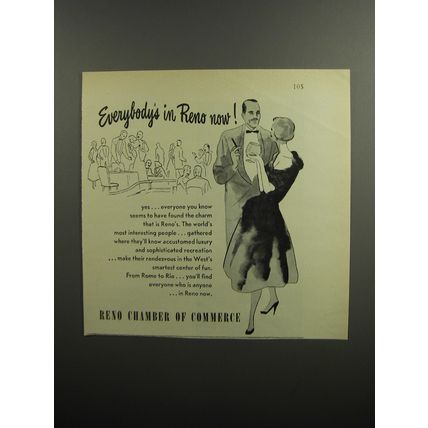 1952 Reno Chamber of Commerce Ad - Everybody's in Reno now