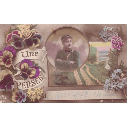 Une Persee French Military Soldier War WW1 France Postcard