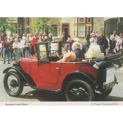 Barnard Castle Ireland Classic Car Enthusiasts Meet Postcard