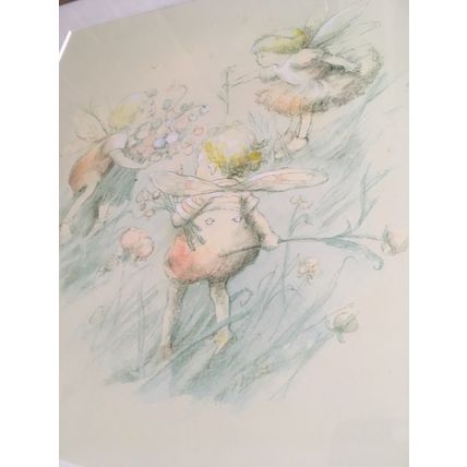 Baby Fairies Picking Flowers Mounted & Framed Print By Beverlie Manson