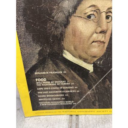 National Geographic Magazine July 1975 Benjamin Franklin - Vintage Collectable