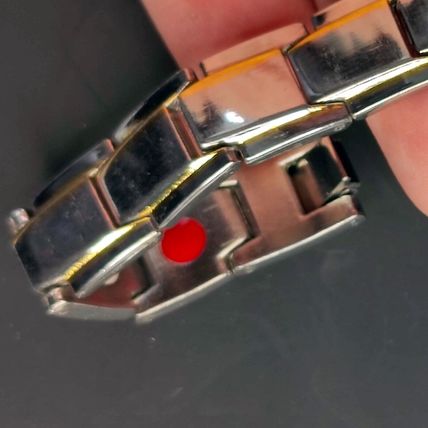 Magnet Healing Bracelet Silver Steel Men's 21cm Biker Rock Punk Iconic A14