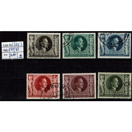 Los H23003: Deutsches Reich Mi. 844/49, gest.