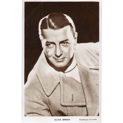 Clive Brook Paramount Pictures Film Star Real Photo Postcard